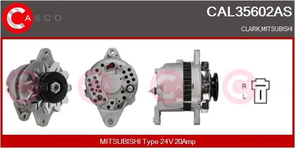 ΔΥΝΑΜΟ 24V 20A CLARK, MITSUBISHI CAL35602AS