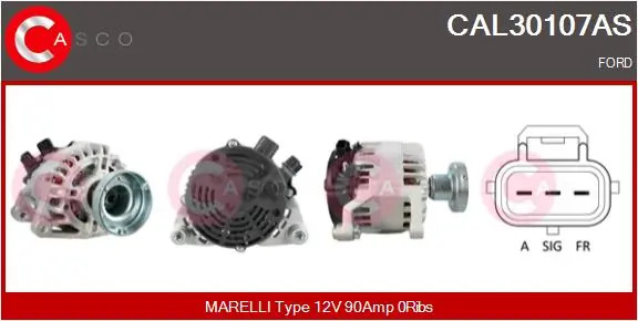 ΔΥΝΑΜΟ 12V 90A FORD CAL30107AS